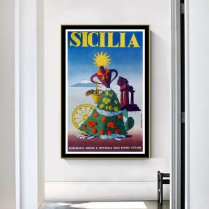 cartel vintage sicilia