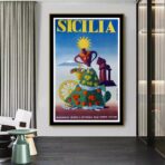 cartel vintage sicilia
