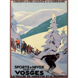 cartel de esqui vintage