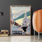 cartel de esqui vintage