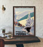 cartel de esqui vintage