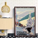 cartel de esqui vintage
