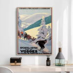 cartel de esqui vintage