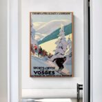 cartel de esqui vintage