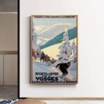 cartel de esqui vintage