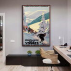 cartel de esqui vintage