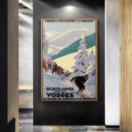 cartel de esqui vintage