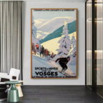 cartel de esqui vintage