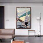 cartel de esqui vintage