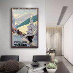 cartel de esqui vintage