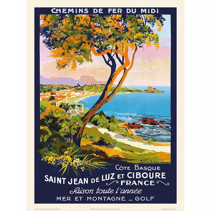 cartel vintage san juan de luz 1 cartel vintage san juan de luz 1