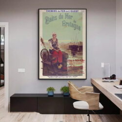 affiche vintage station balnéaire