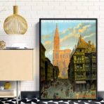 cartel vintage estrasburgo