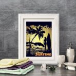 cartel de surf vintage