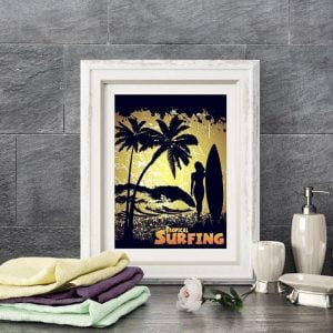 cartel de surf vintage