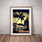 cartel de surf vintage