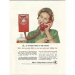 cartel de telefono vintage