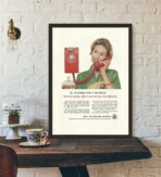 cartel de telefono vintage