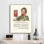 cartel de telefono vintage