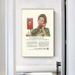 cartel de telefono vintage