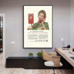 cartel de telefono vintage