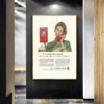 cartel de telefono vintage