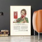cartel de telefono vintage