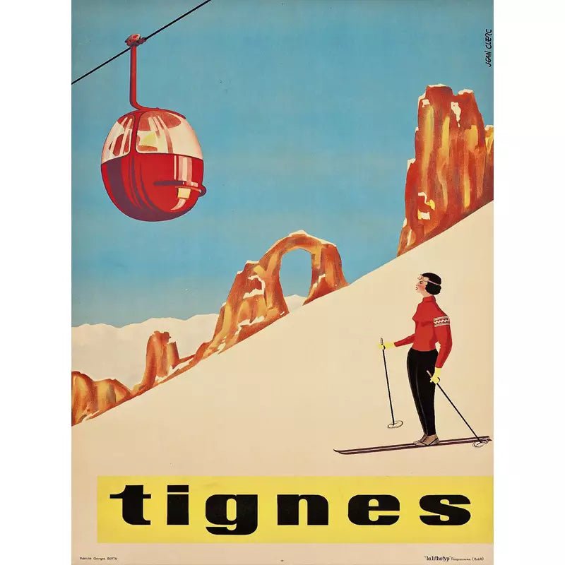 cartel vintage tignes cartel vintage tignes