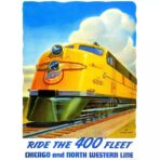 cartel de tren vintage