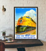 cartel de tren vintage