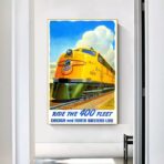 cartel de tren vintage