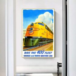 cartel de tren vintage