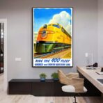 cartel de tren vintage