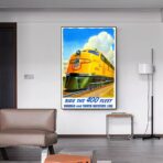 cartel de tren vintage