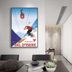 affiche vintage val d'isère