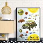 cartel de coches antiguos