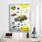 cartel de coches antiguos