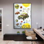cartel de coches antiguos