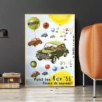 cartel de coches antiguos
