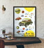 cartel de coches antiguos