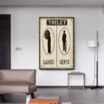 cartel de bano vintage