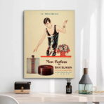 cartel publicitario de perfumes vintage