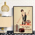 cartel publicitario de perfumes vintage