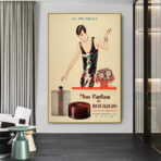 cartel publicitario de perfumes vintage