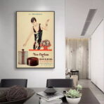 cartel publicitario de perfumes vintage