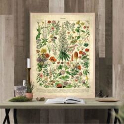 cartel de flores vintage
