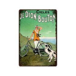 boton metal placa vintage cycles de dion