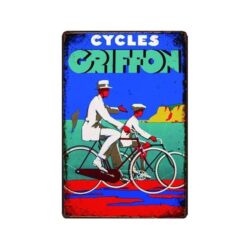 placa metal vintage ciclos griffin