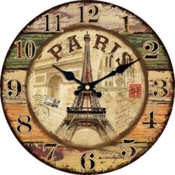 reloj con torre eiffel