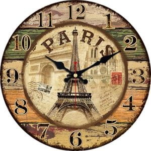 reloj con torre eiffel